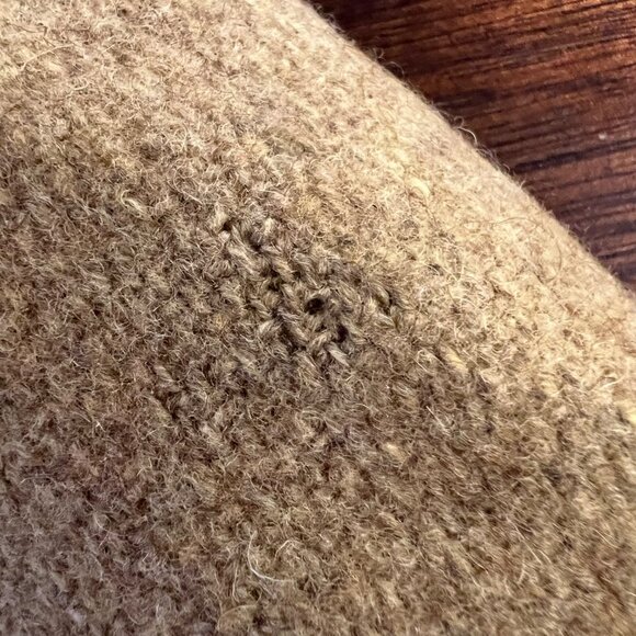 Rare Zero King Boiled Wool Mens Heavy Overcoat USA Camel Tan Wood Button Size 44 - Picture 16 of 16